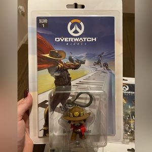 Blizzard Overwatch Backpack Hangers and comic #1 Robert Brooks NWT